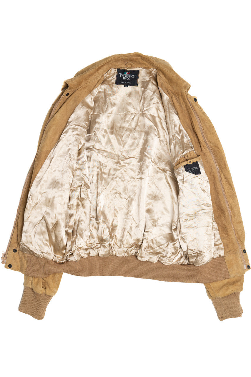 Vintage Distressed Vittorio Rex Leather Suede Jacket