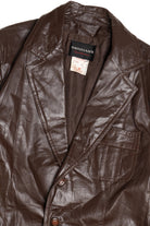 Vintage Dark Brown Oshman's Sportswear Leather Jacket