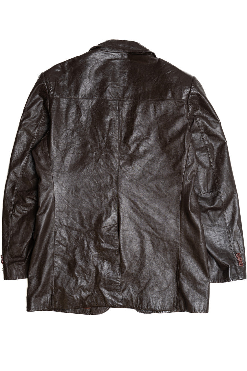ジャケット・アウター Vintage genuine lether long coat archive Vintage Leather Jacket A.S.E. Leather Collection 100