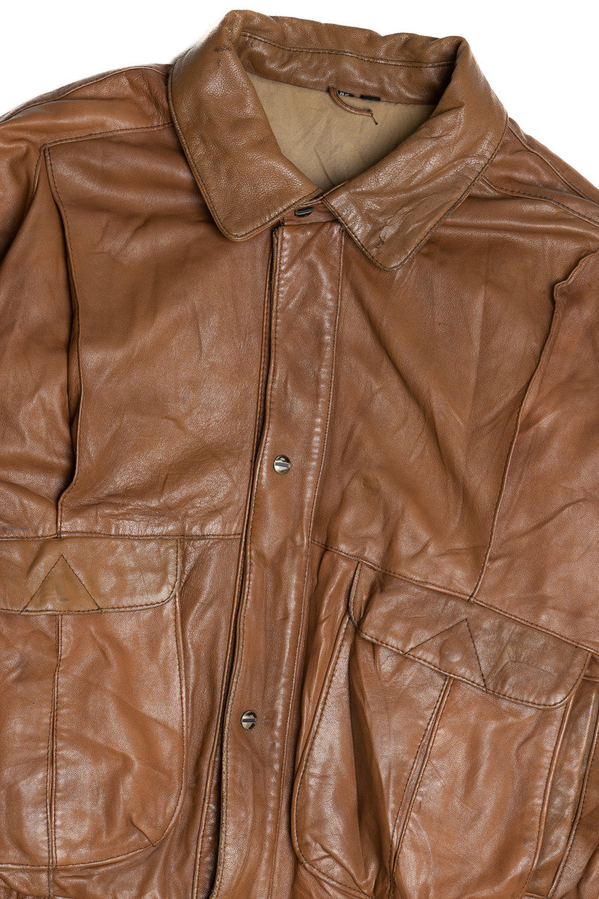 Vintage Mirage Leather Bomber Jacket