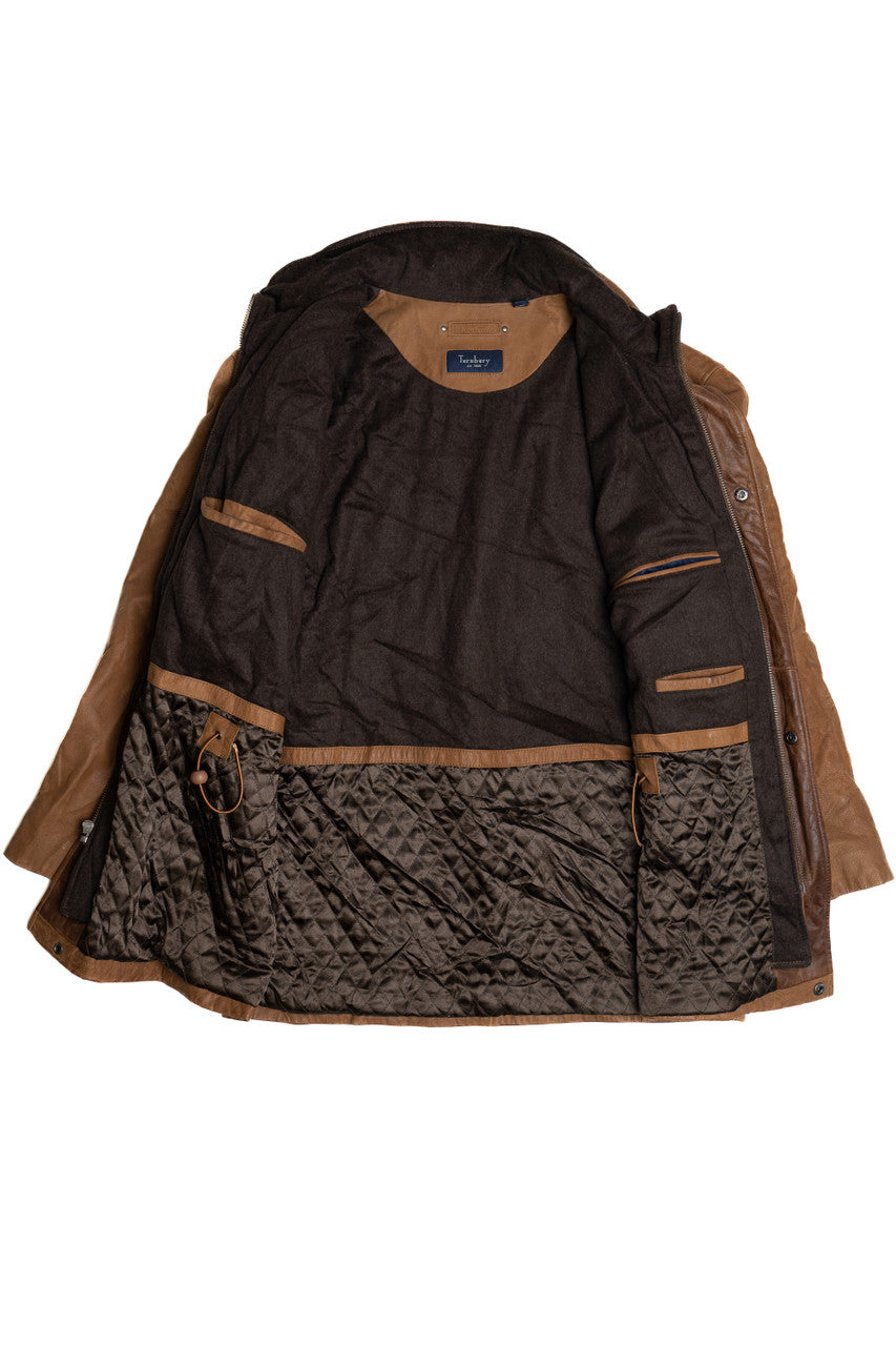 Vintage Turnbury Heavyweight Leather Winter Jacket