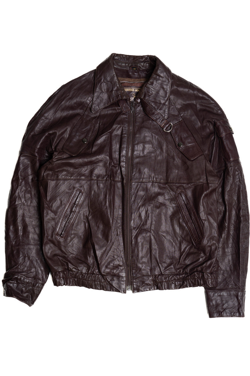 Vintage Johnnie Owens Leather Bomber Jacket