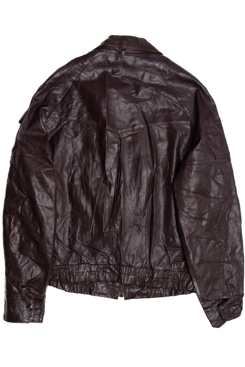 Vintage Johnnie Owens Leather Bomber Jacket