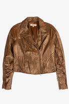 Bronze Moto Style Leather Jacket (2000s)