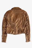 Bronze Moto Style Leather Jacket (2000s)