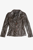 DKNY Button Up Leather Jacket