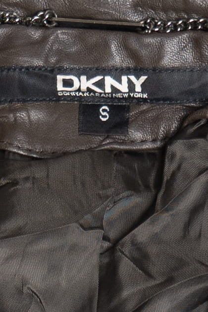 DKNY Button Up Leather Jacket