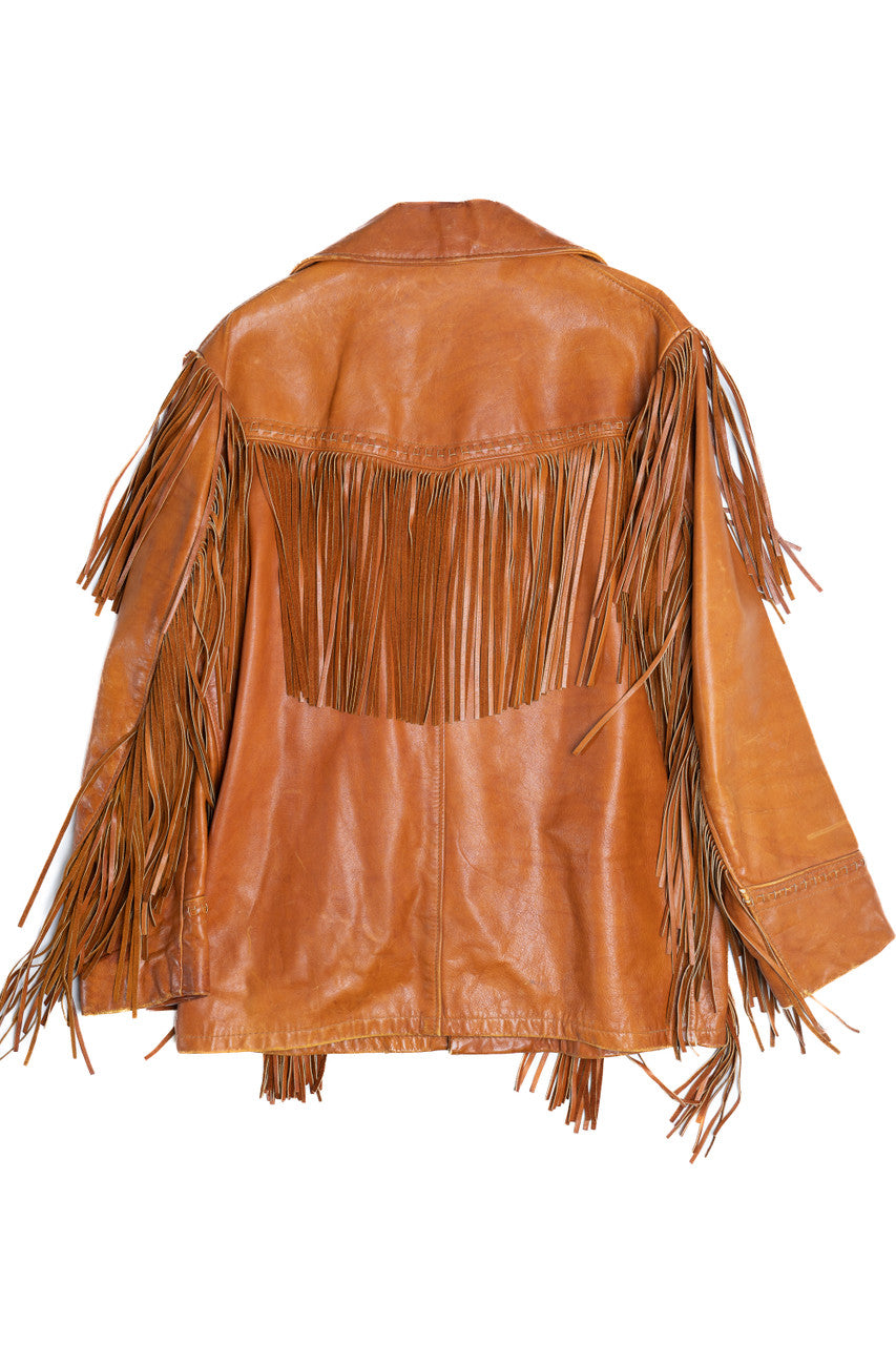Vintage Schott Leather Jacket With Fringe