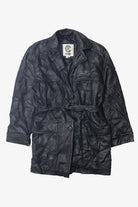 Vintage Comint Button Up Leather Jacket