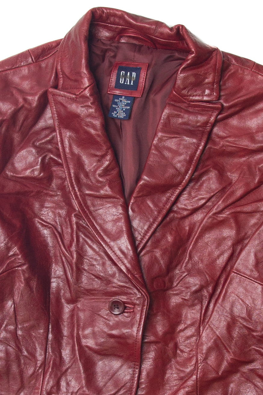 Vintage Gap Red Leather Blazer (1990s)