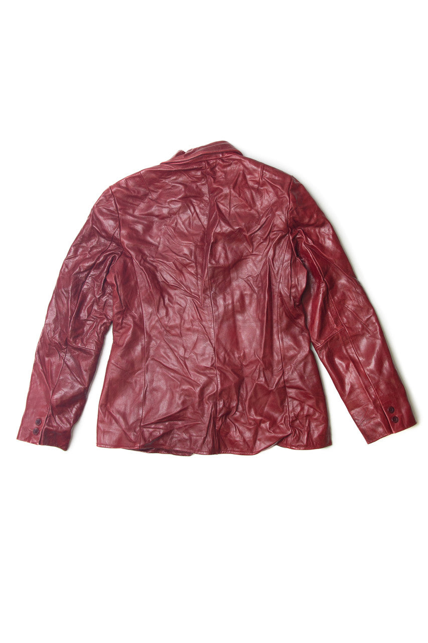Vintage Gap Red Leather Blazer (1990s)