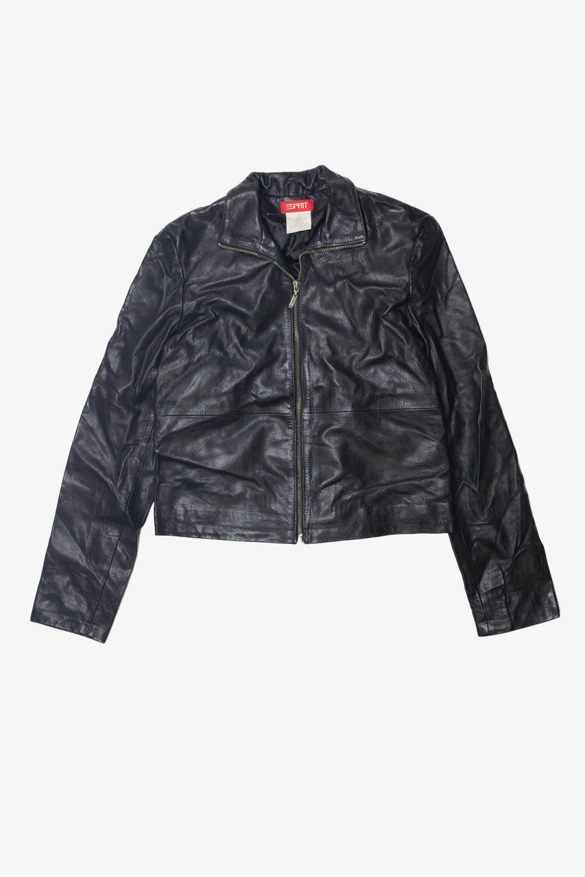 Vintage Esprit Zip Up Leather Jacket