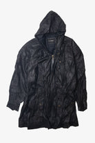 Vintage Comint Hooded Leather Jacket