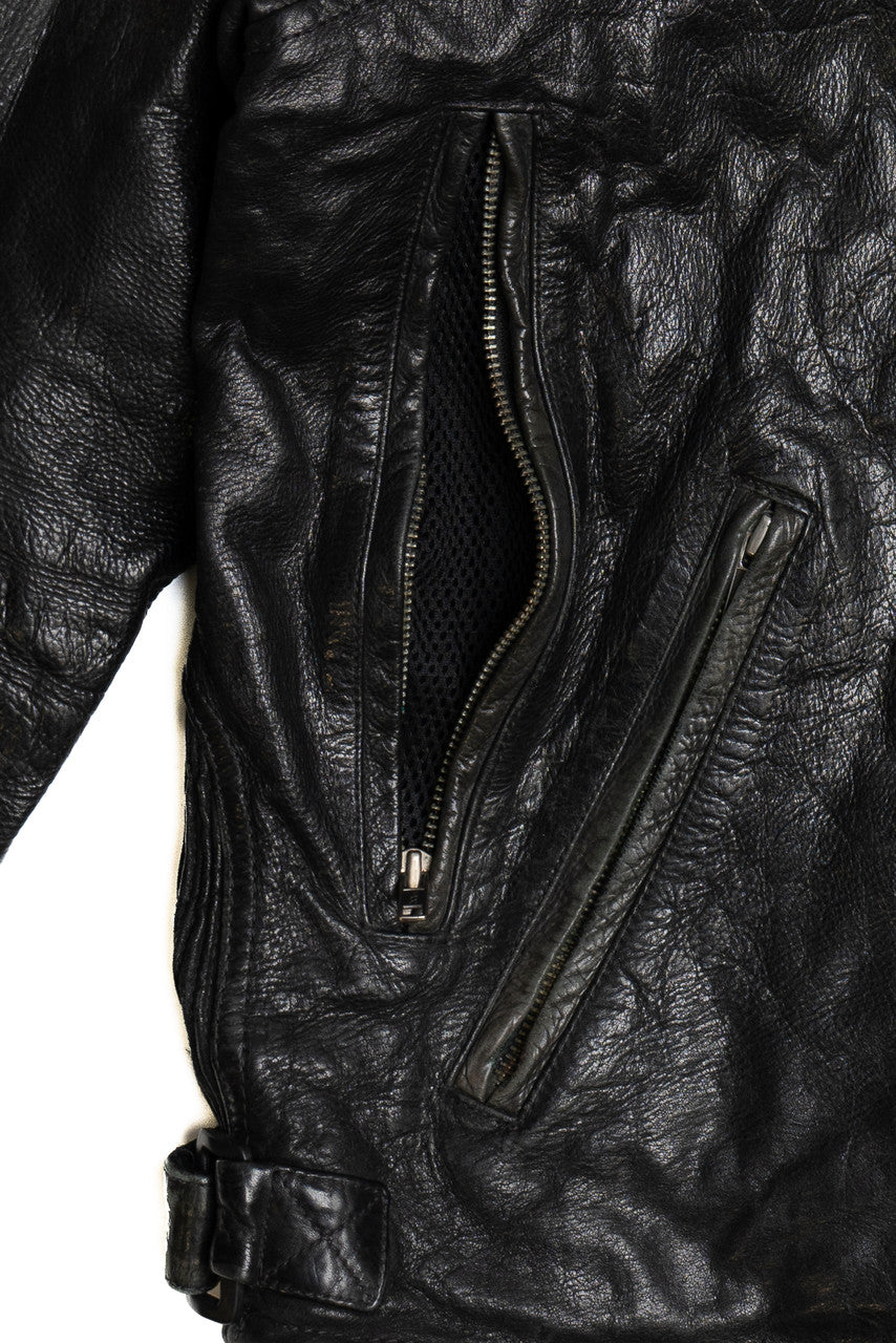 Vintage Wilsons Leather Cafe Racer Lined Leather Jacket (1990s)