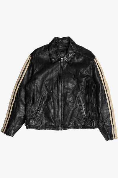Vintage Wilsons Leather Cafe Racer Lined Leather Jacket (1990s