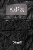 Vintage Wilsons Leather Cafe Racer Lined Leather Jacket (1990s) 374