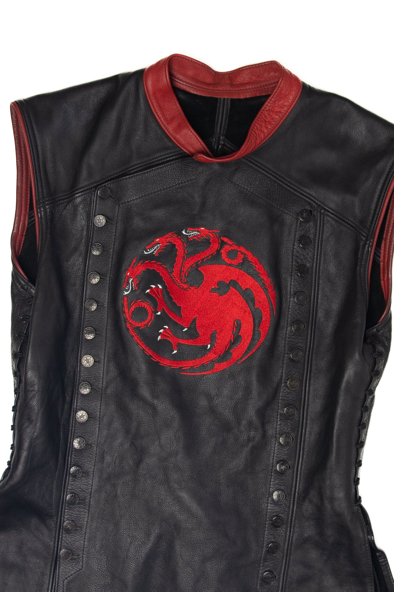 Game Of Thrones House Targaryen Genuine Leather Jerkin Ragstock Game Of Thrones House Targaryen Genuine Leather Jerkin Ragstock