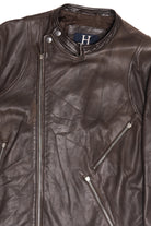 Vintage Hilfiger Dark Brown Leather Jacket (2000s)