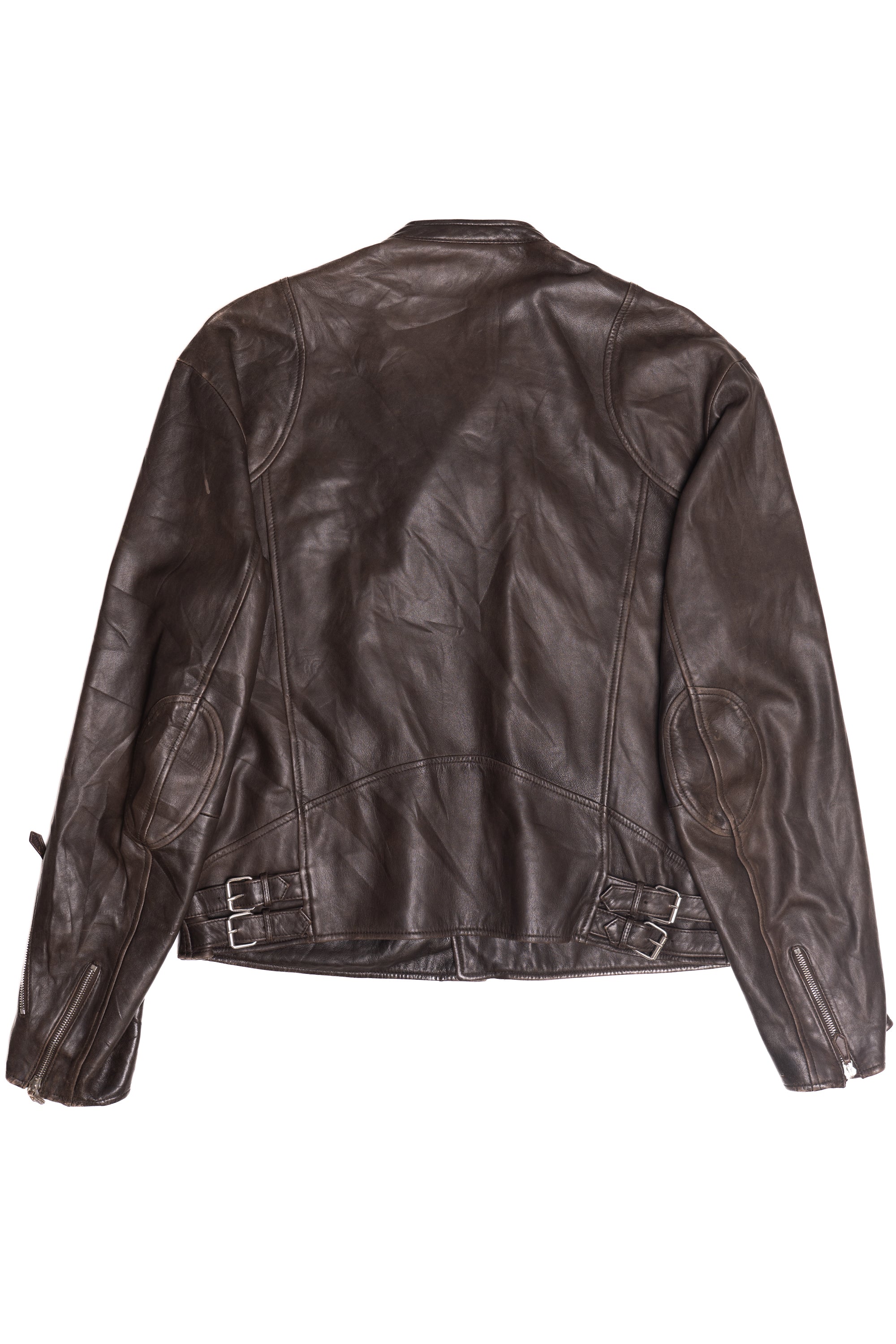 Vintage Hilfiger Dark Brown Leather Jacket (2000s)