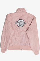 Vintage "Hard Rock Cafe Dallas" Embroidered Leather Jacket With Zip Off Sleeves (1990s)