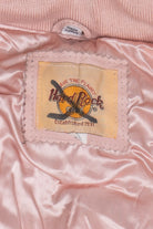 Vintage "Hard Rock Cafe Dallas" Embroidered Leather Jacket With Zip Off Sleeves (1990s)