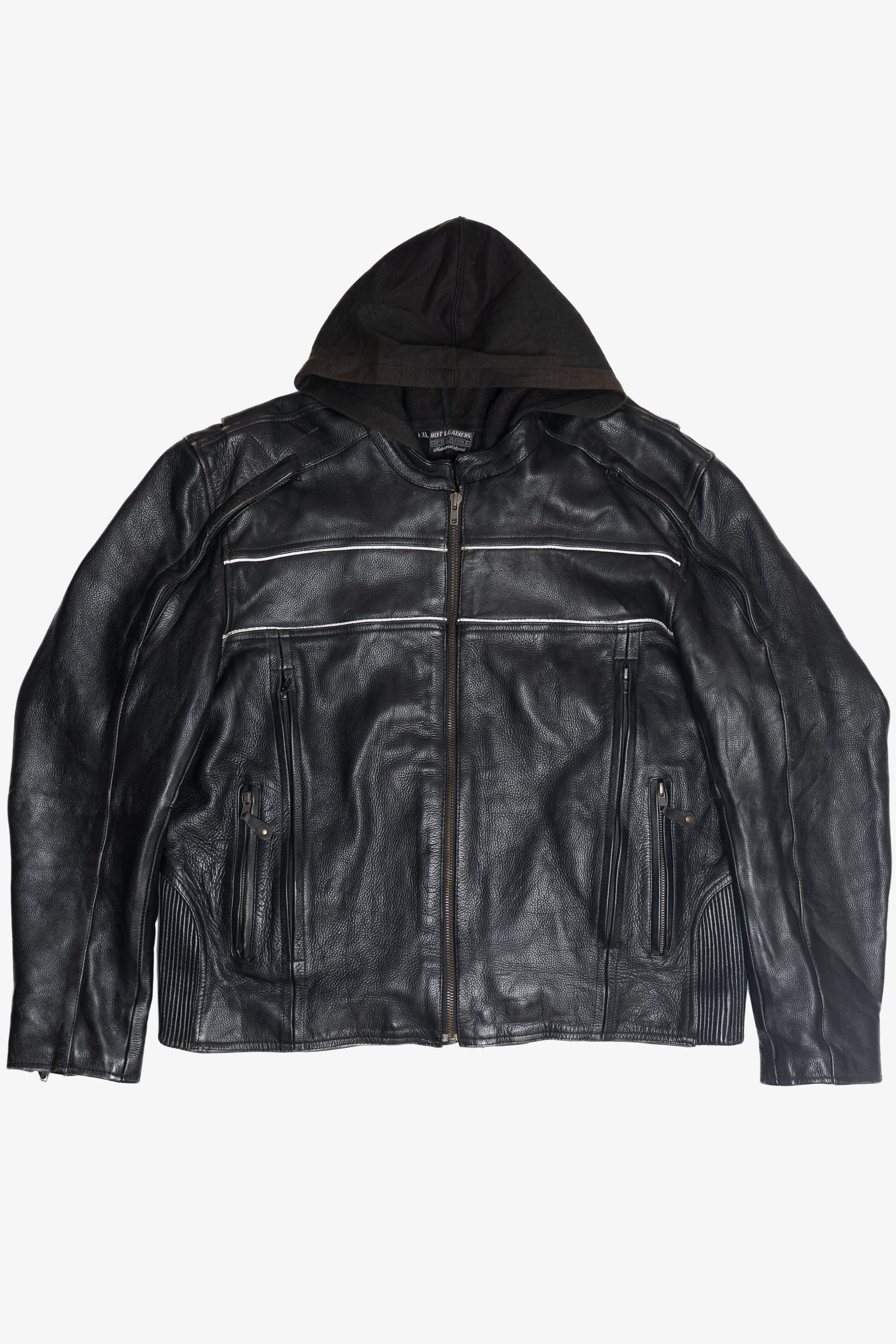 Vintage Hot Leathers Premium Cafe Racer Leather Jacket (2000s)
