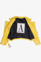Vintage Anne Klein Yellow Leather Jacket (2000s)