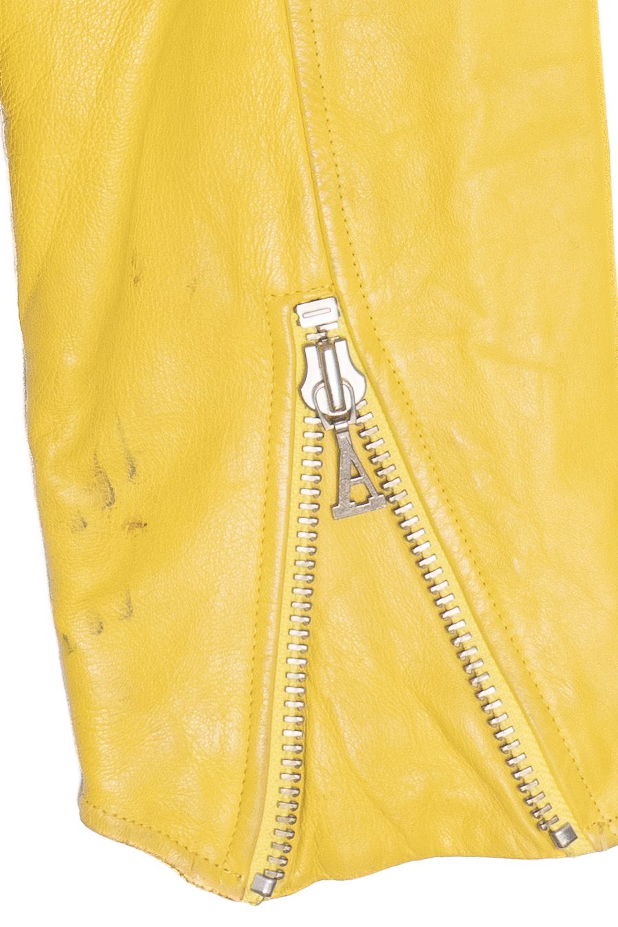 Vintage Anne Klein Yellow Leather Jacket (2000s)