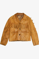 Vintage Distressed Jansha Tanning Co. Fringe Leather Jacket (1970s)