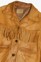 Vintage Distressed Jansha Tanning Co. Fringe Leather Jacket (1970s)