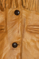 Vintage Distressed Jansha Tanning Co. Fringe Leather Jacket (1970s)
