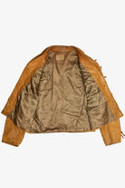 Vintage Distressed Jansha Tanning Co. Fringe Leather Jacket (1970s)