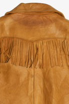 Vintage Distressed Jansha Tanning Co. Fringe Leather Jacket (1970s)
