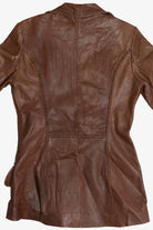 Vintage Char Hand Painted Whipstitch Leather Blazer Jacket (1970s)