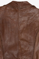 Vintage Char Hand Painted Whipstitch Leather Blazer Jacket (1970s)