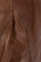 Vintage Char Hand Painted Whipstitch Leather Blazer Jacket (1970s)