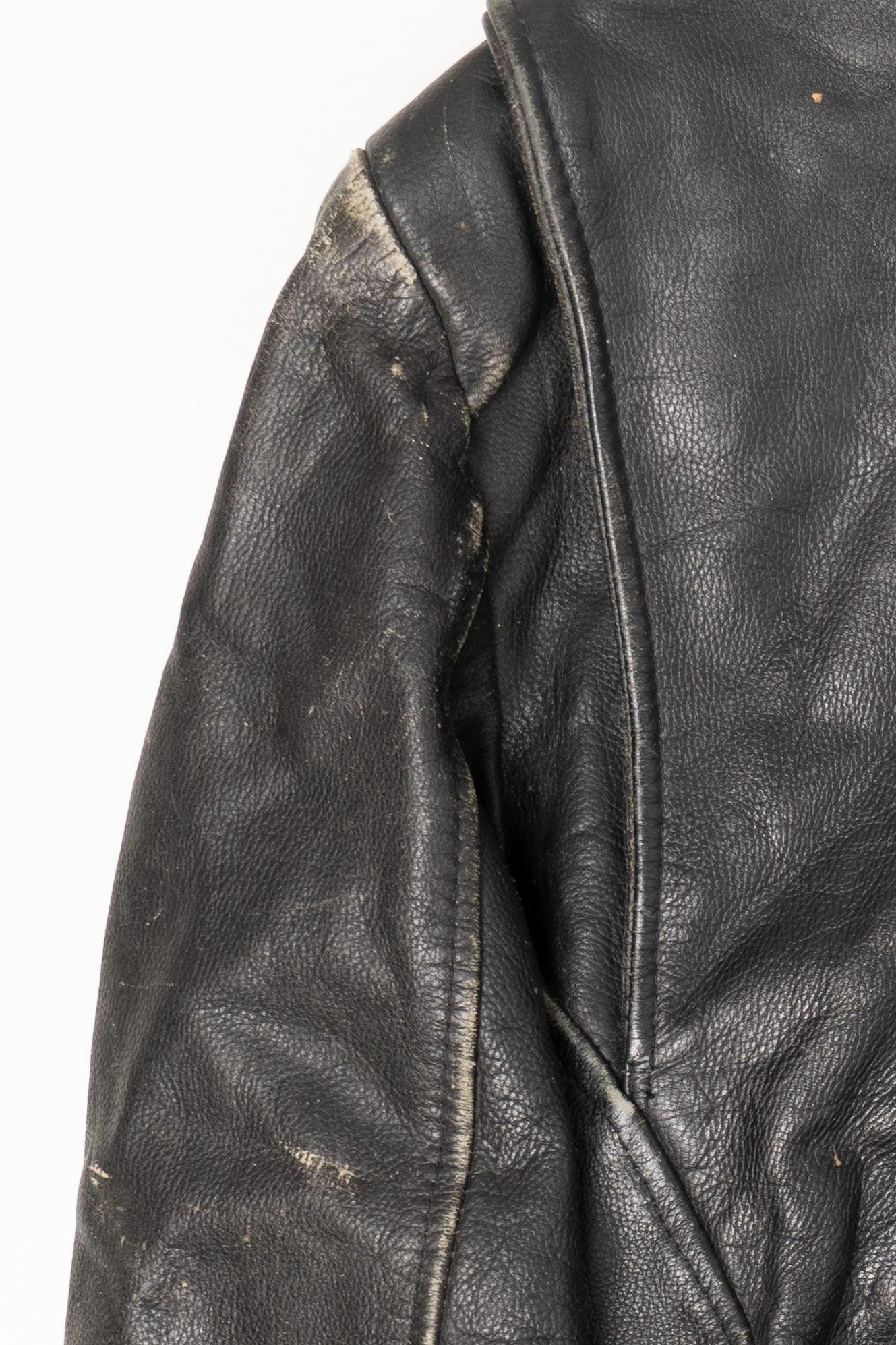 Vintage Distressed Open Road Leather Motorcycle Jacket (1990s