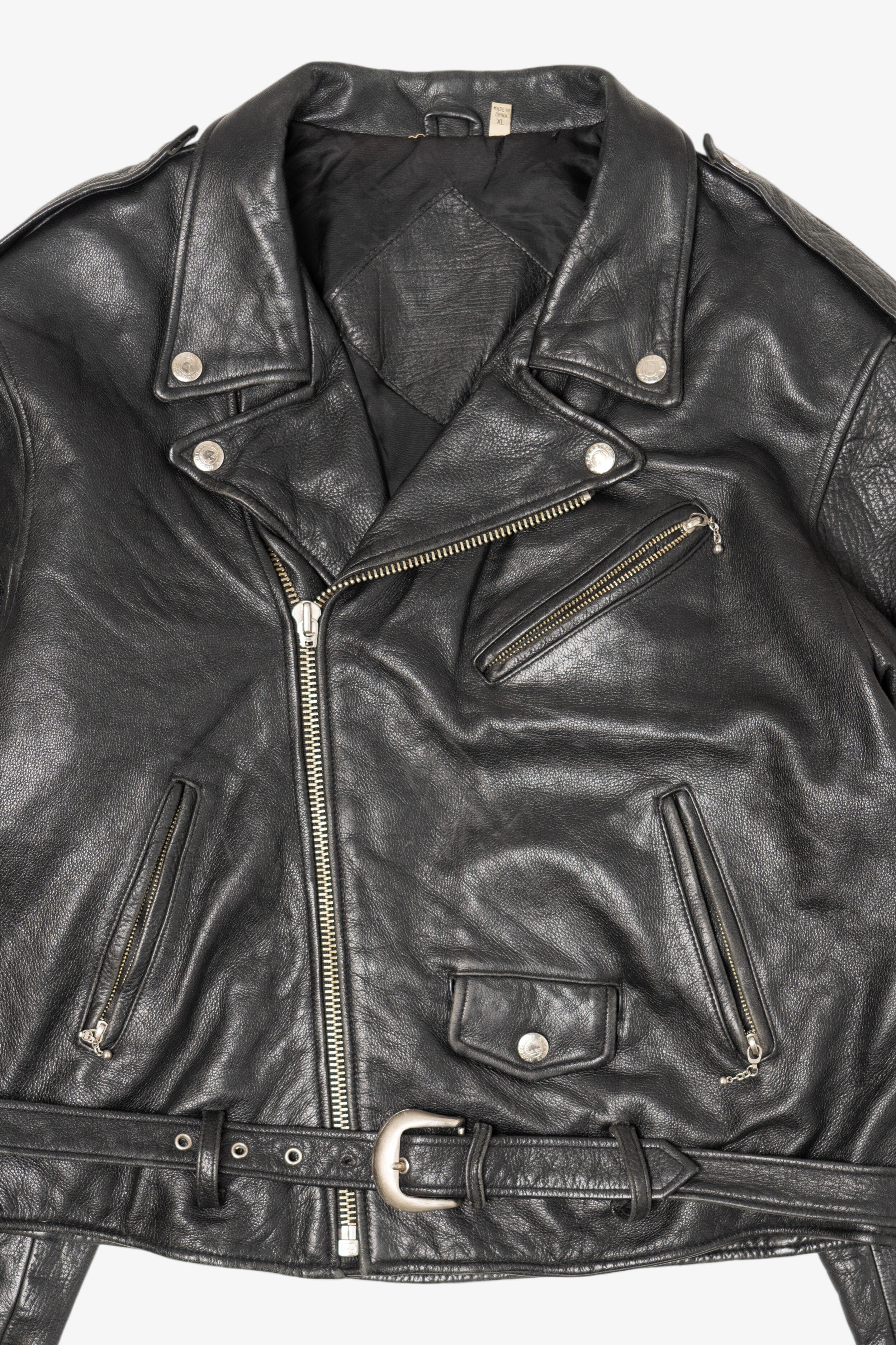 Vintage Black Leather Jacket (1990s)