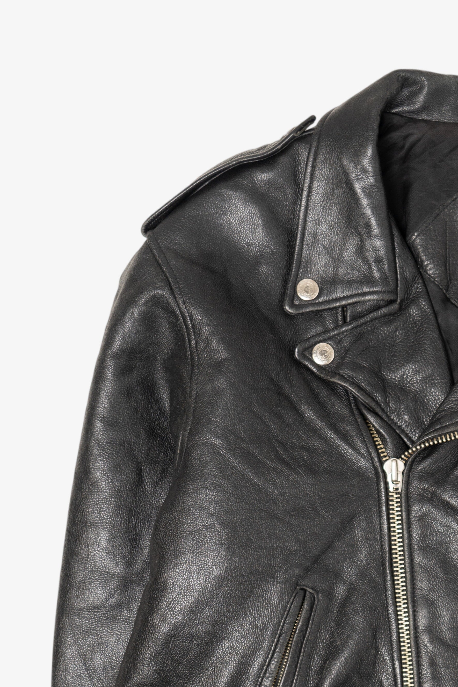 Vintage Black Leather Jacket (1990s)