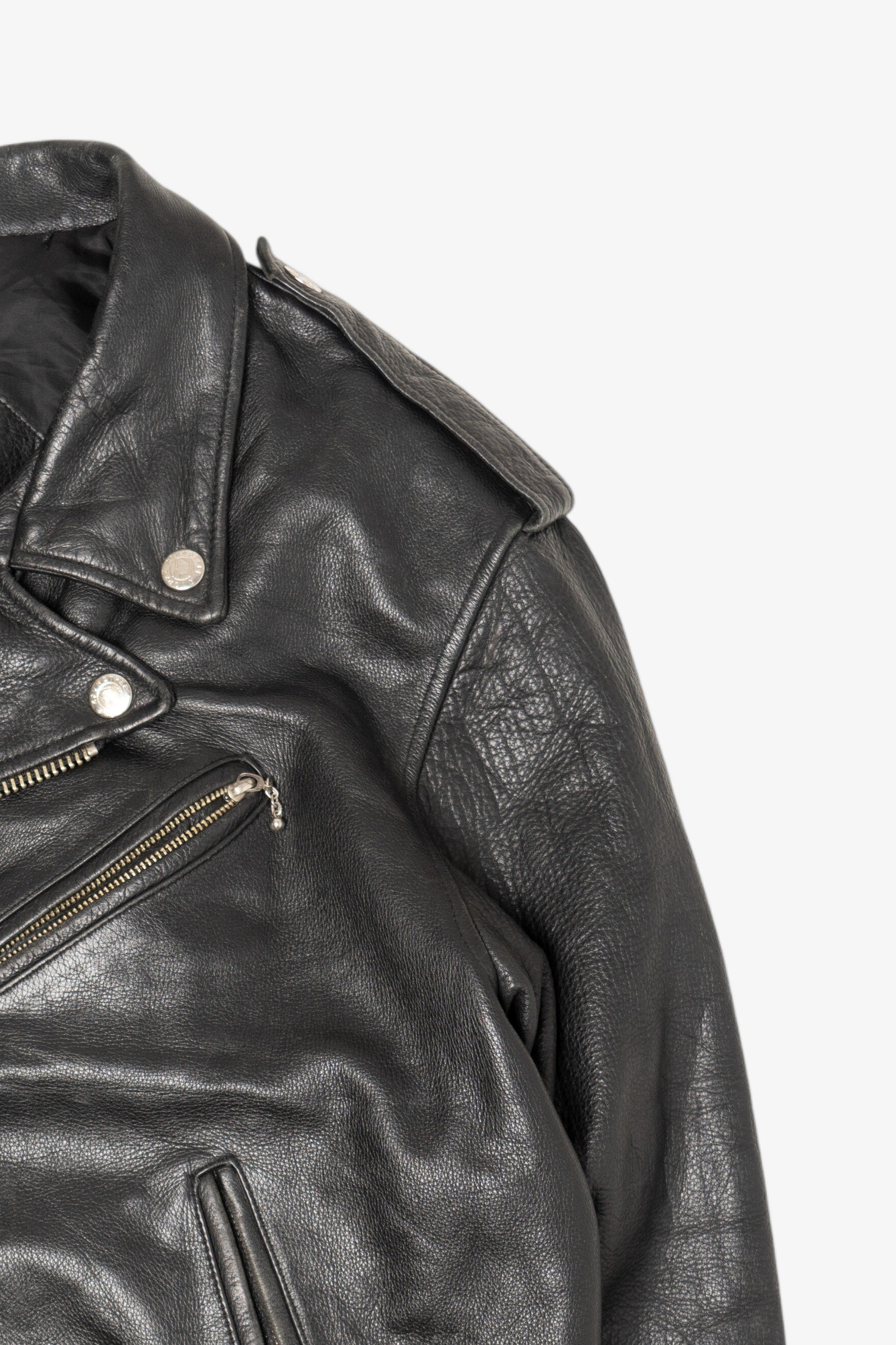 Vintage Black Leather Jacket (1990s)