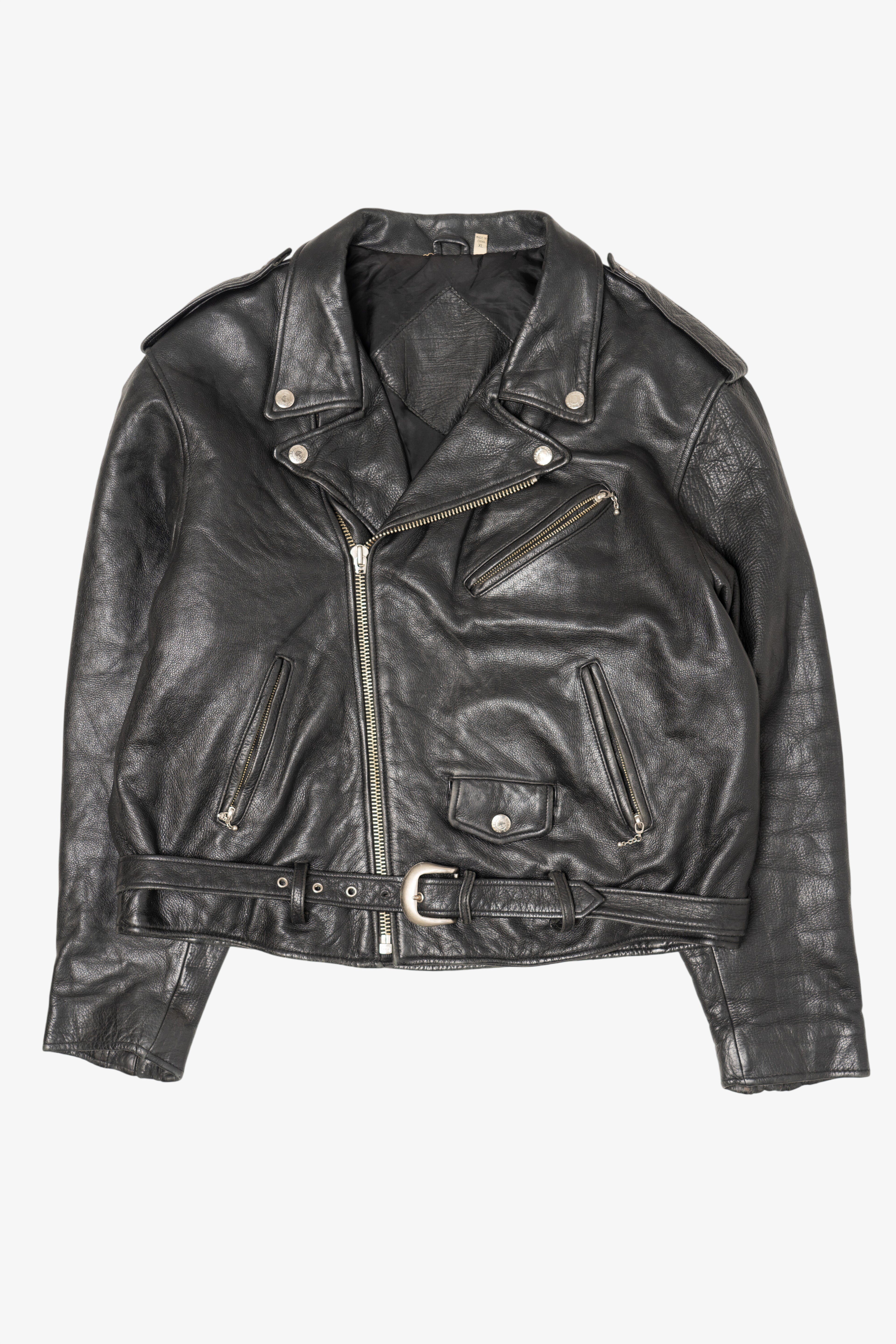 Vintage Black Leather Jacket (1990s)