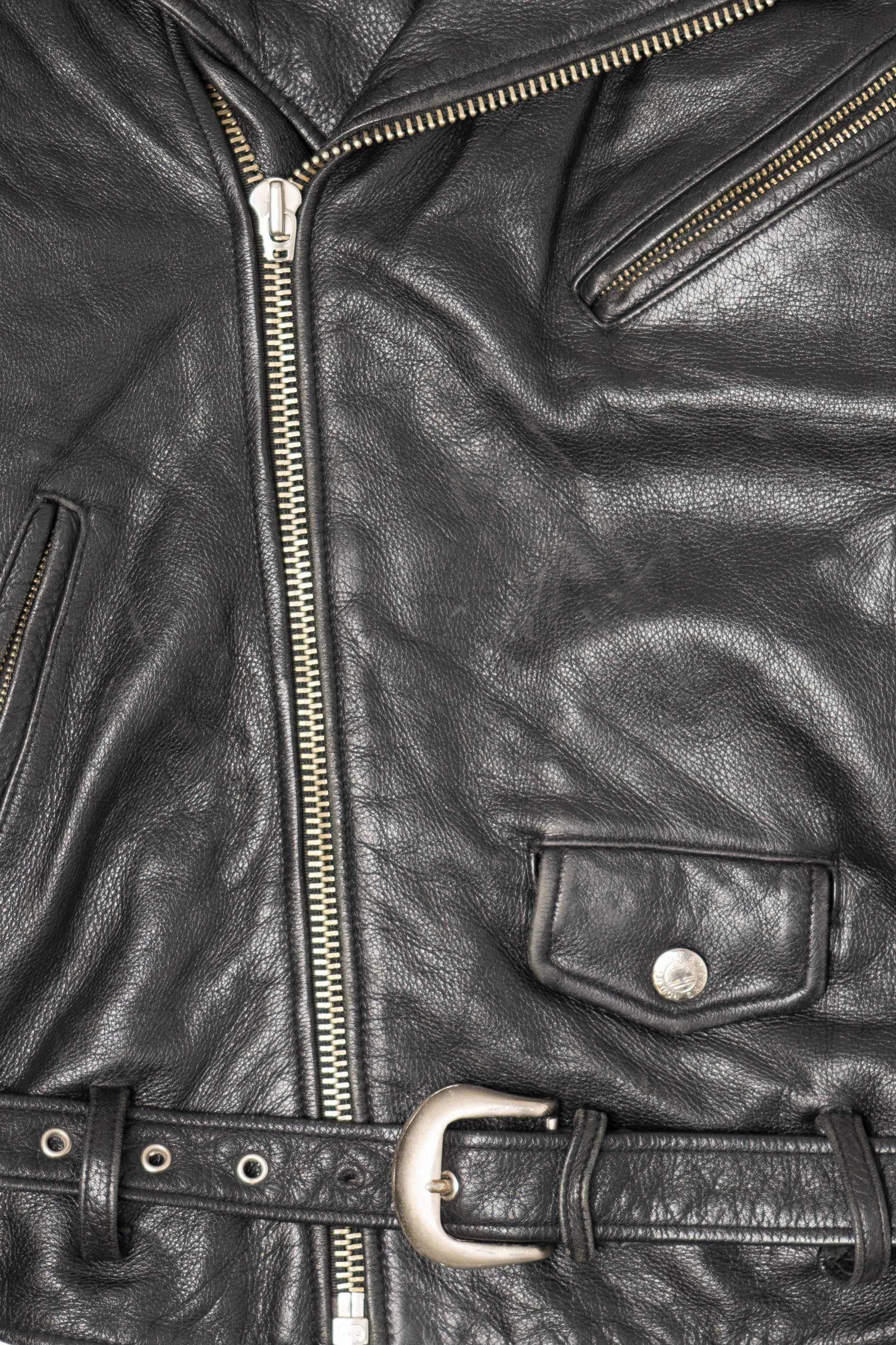 Vintage Black Leather Motorcycle Jacket (1990s) – Ragstock