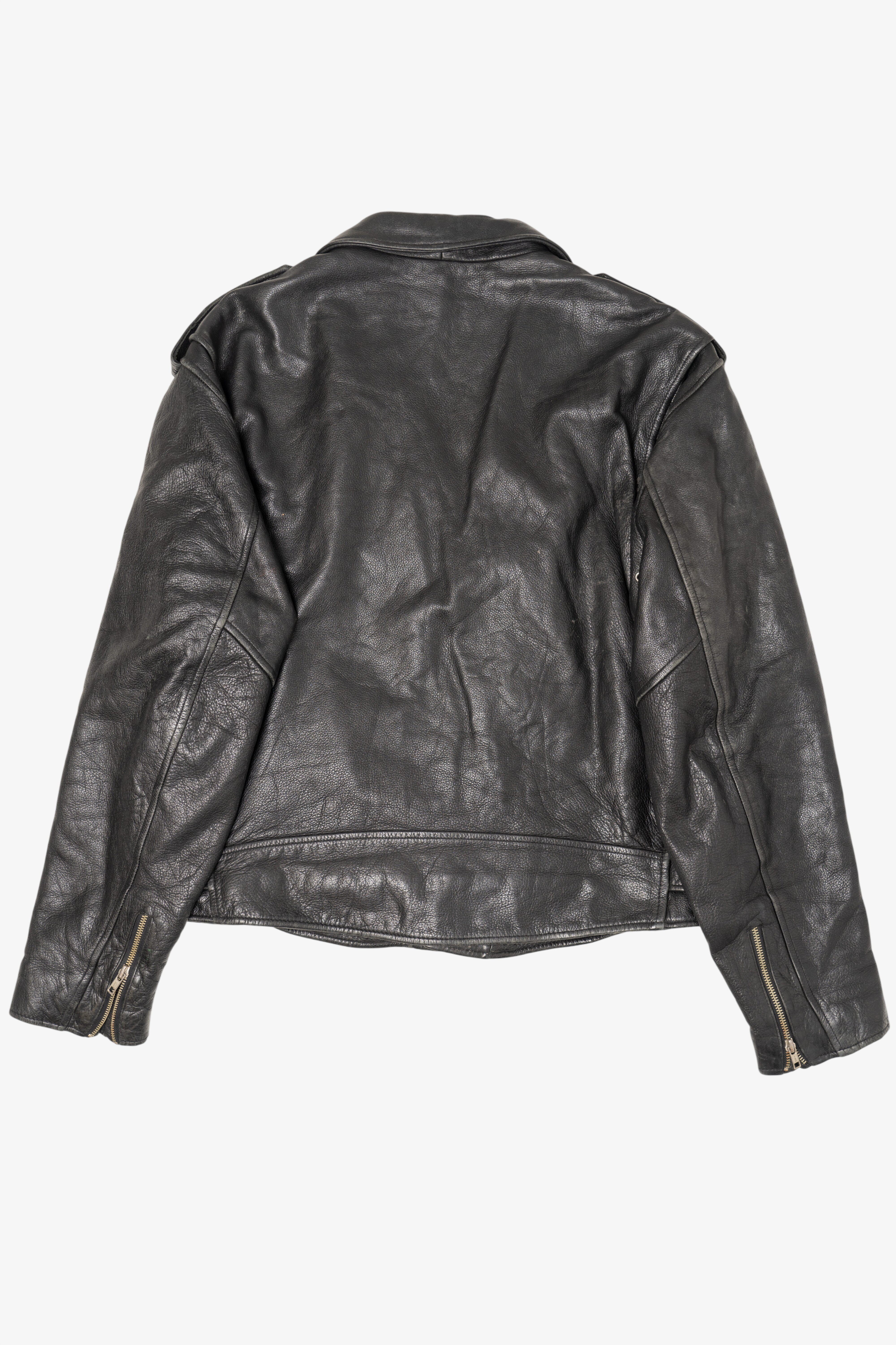 Vintage Black Leather Motorcycle Jacket (1990s) – Ragstock