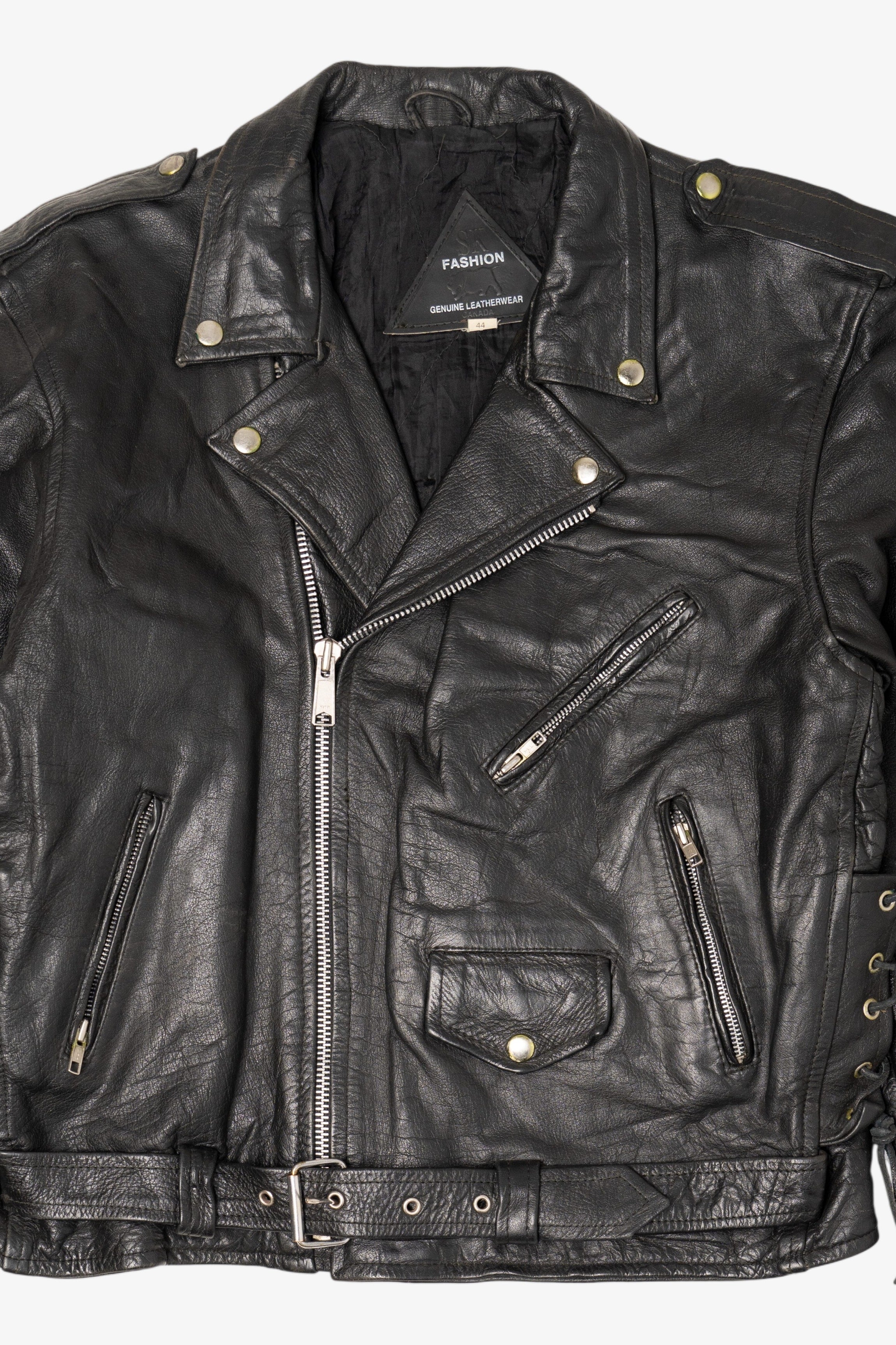 Vintage SK Fashion Leather Motorcycle Jacket (1990s) – Ragstock