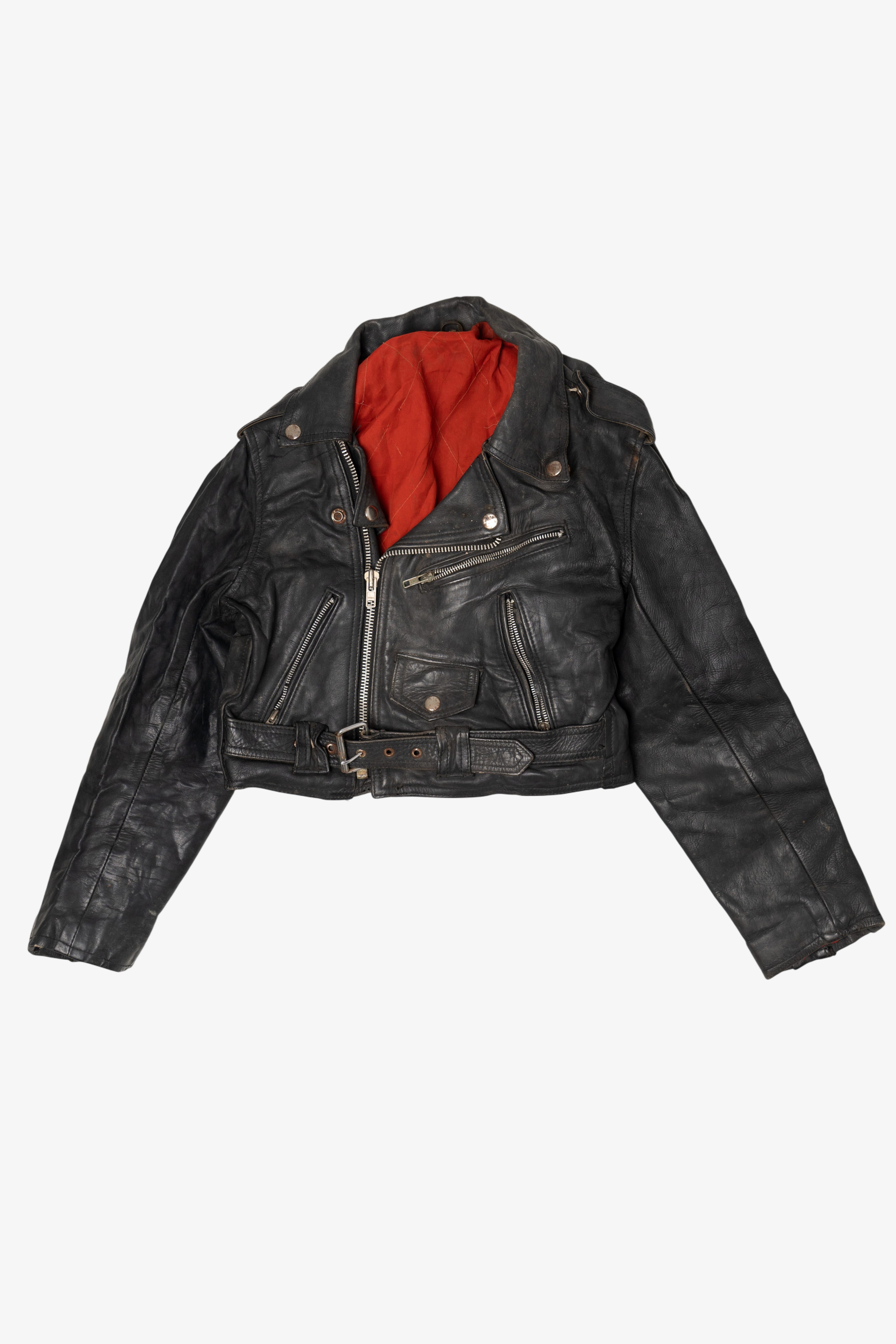 Vintage Kid Sized Leather Motorcycle Jacket (1990s)