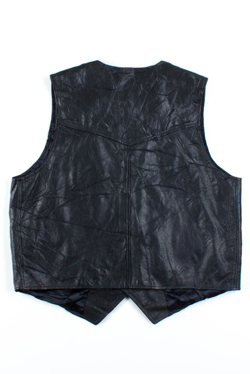 Black Camel Leather Vest