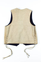 Beige Suede Sherpa Vest