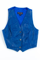Blue Leather Vest