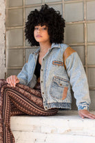 Leather Patch Denim Jacket