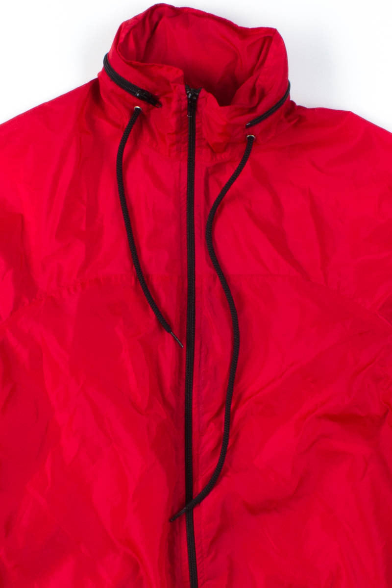 Red Packable Windbreaker